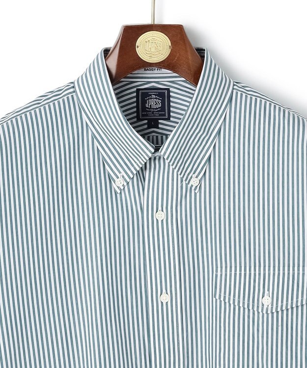 J.PRESS MEN 【J.PRESS ORIGINALS】【UNISEX】Cotton Broad Cloth Shirt / B.D. / Baggy-Fit グリーン系1