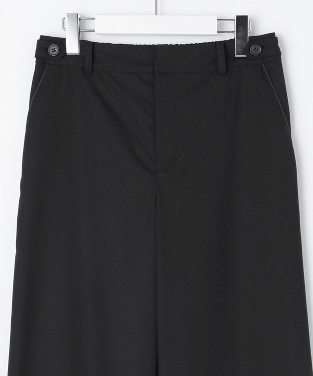 J.PRESS LADIES 【洗える】CARREMAN 2WAY ストレート ワイド パンツ ブラック系