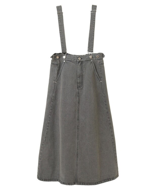 CRAFT STANDARD BOUTIQUE ２Ｗａｙデニムジャンパースカート Gray