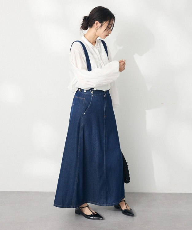 CRAFT STANDARD BOUTIQUE ２Ｗａｙデニムジャンパースカート Dark Indigo