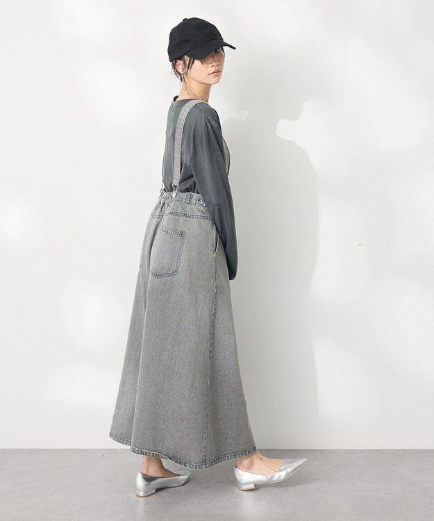 CRAFT STANDARD BOUTIQUE ２Ｗａｙデニムジャンパースカート Gray