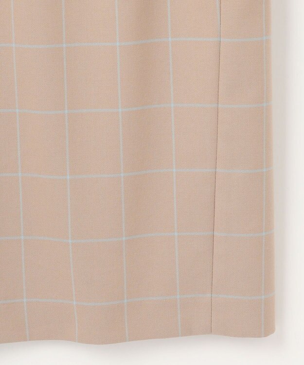 自由区 L 【洗える】ウィンドウペーンチェック ワンピース ベージュ系