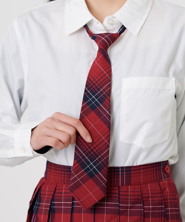 WEGO 【SCHOOLITEM】チェックスクールネクタイ レッドチェック1