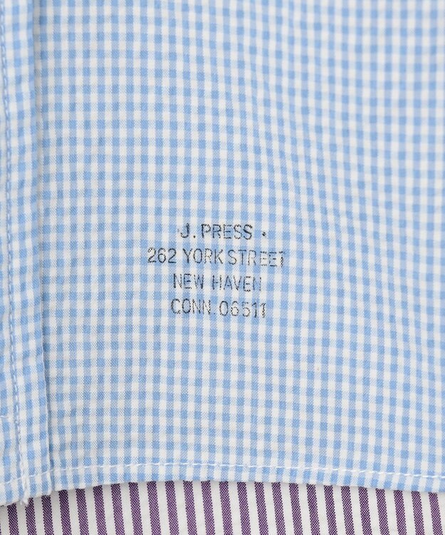 J.PRESS MEN 【クールマックス】クレイジーパターン サッカーシャツ/B.D. ネイビー系9