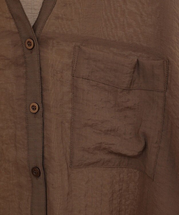 CRAFT STANDARD BOUTIQUE シアーシャツ Brown