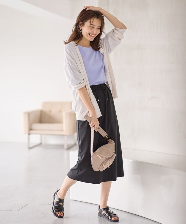 ANY ニットフーディーカーディガン エクリュ