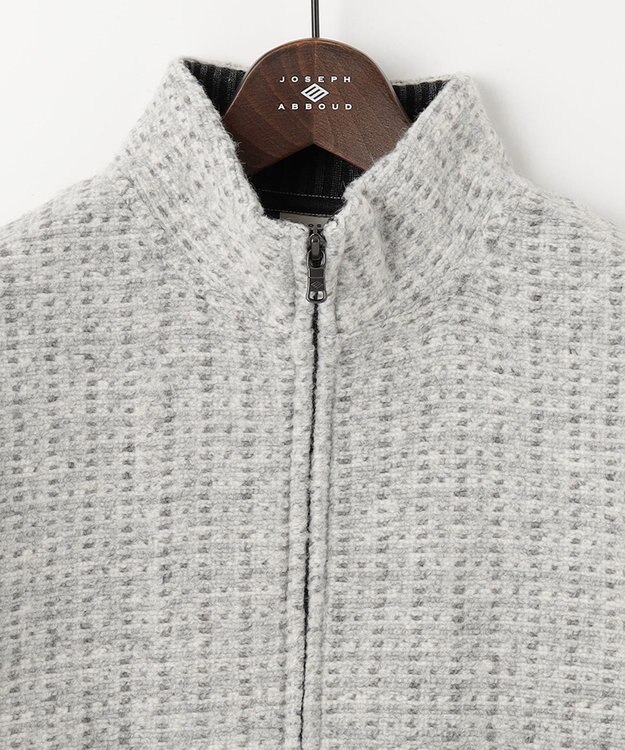 JOSEPH ABBOUD 【軽量/保温性】ウールミックスボアフリース ブルゾン ライトグレー系