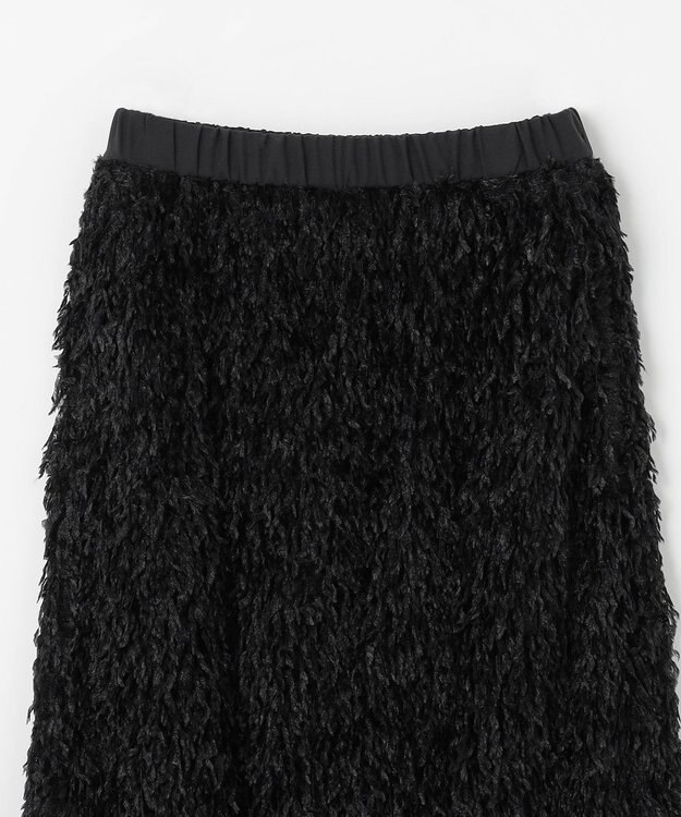 NAVE 【Nave・洗える】フェザーフリンジ スカート ブラック系