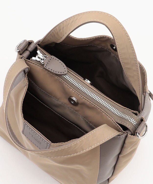 Y'SACCS スクエアすっきりトート SSサイズ ベージュ