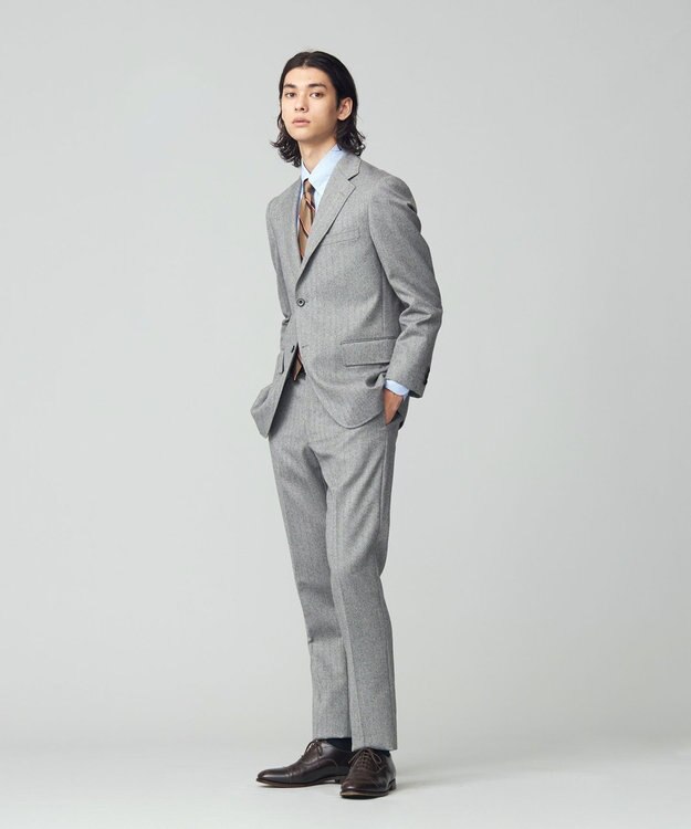 J.PRESS MEN 【MAGIC CUBA BEACH】スコティッシュヘリンボン スーツ ブラック系1