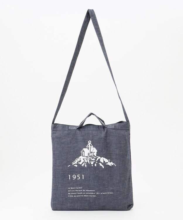 SHARE PARK LADIES 【撥水加工】イージーデニム２WAYロゴバッグ ネイビー系