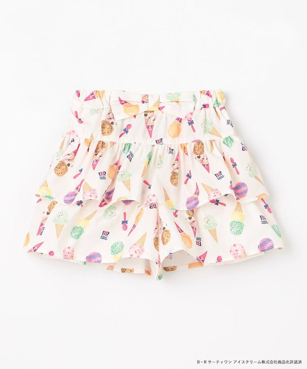 ANY KIDS 【any FAM×サーティワン アイスクリーム】フレーバー 総柄キュロット エクリュ