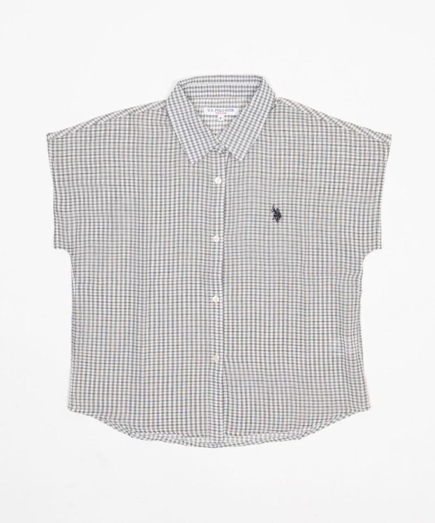 WEGO U.S. POLO ASSN.別注 フレンチスリーブシャツ ホワイト