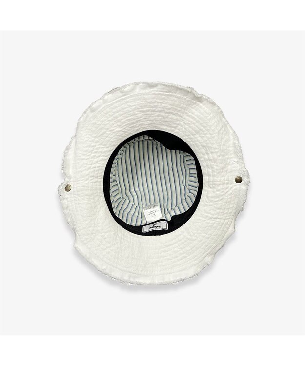 林八百吉商店 un chapeau  デニムフリンジハット ホワイト