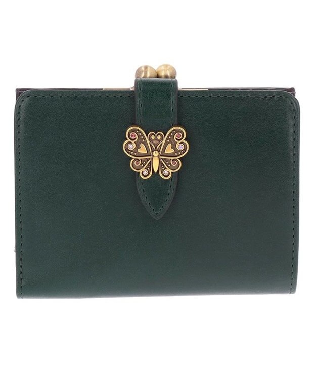 ANNA SUI ロジェ 口金二つ折り財布 グリーン
