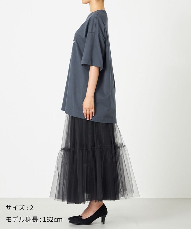 NAVE プリントTシャツ グレー系