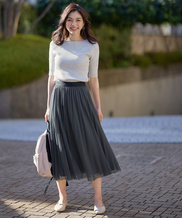 ANY ラメリブニット シルバー