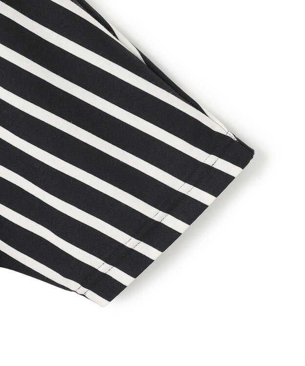 J.PRESS YORK STREET 【WOMEN】ボーダードルマン Tシャツ ブラック系1