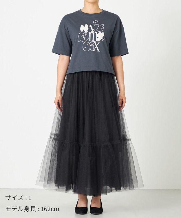 NAVE プリントTシャツ グレー系