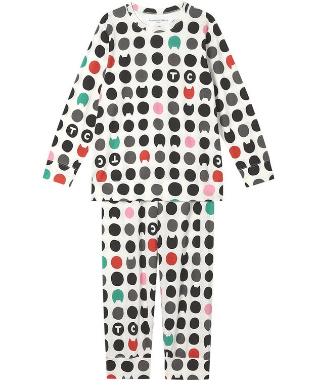 tsumori chisato SLEEP ツモリチサト パジャマ 綿100%(本体) 天竺素材 長袖 長ズボン レディース UDX598 /ワコール アイボリー