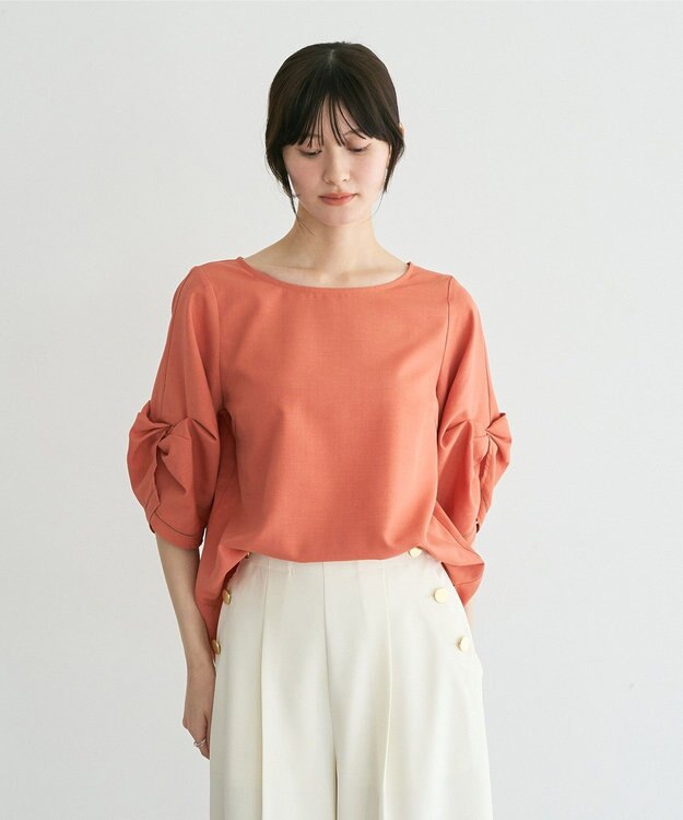 YECCA VECCA ハシゴレースタックスリーブブラウス Orange