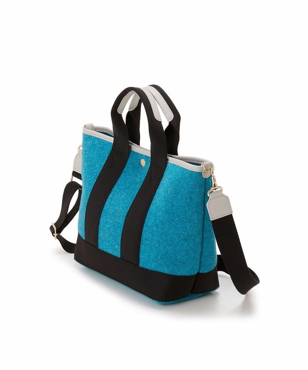 TOPKAPI 【Breath TOPKAPI】イタリアンフェルト ショルダー付 B5 トートバッグ M ターコイズブルー