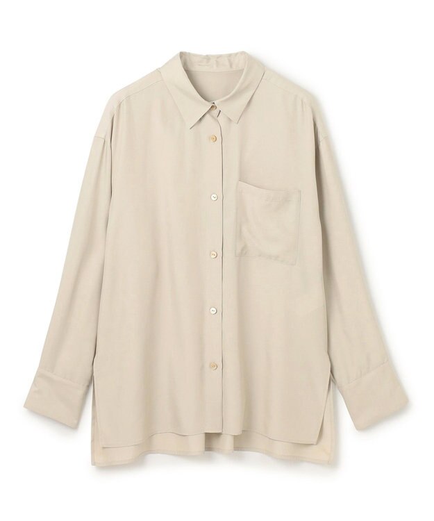 uncrave フィブリルシャンブレー ミドルシャツ ライトベージュ