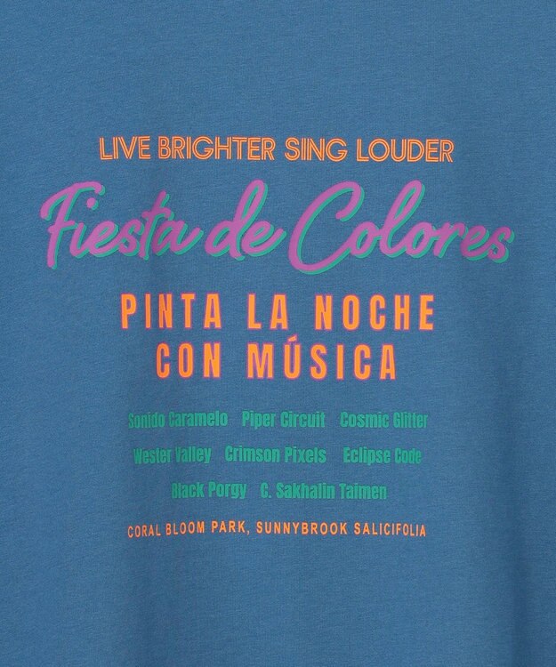 ANY L ANYファンクションロゴTシャツ ブルー