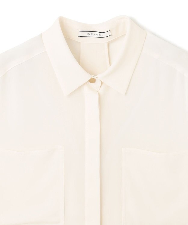 BEIGE， HYACINTH / ショートカラーシャツ Ecru