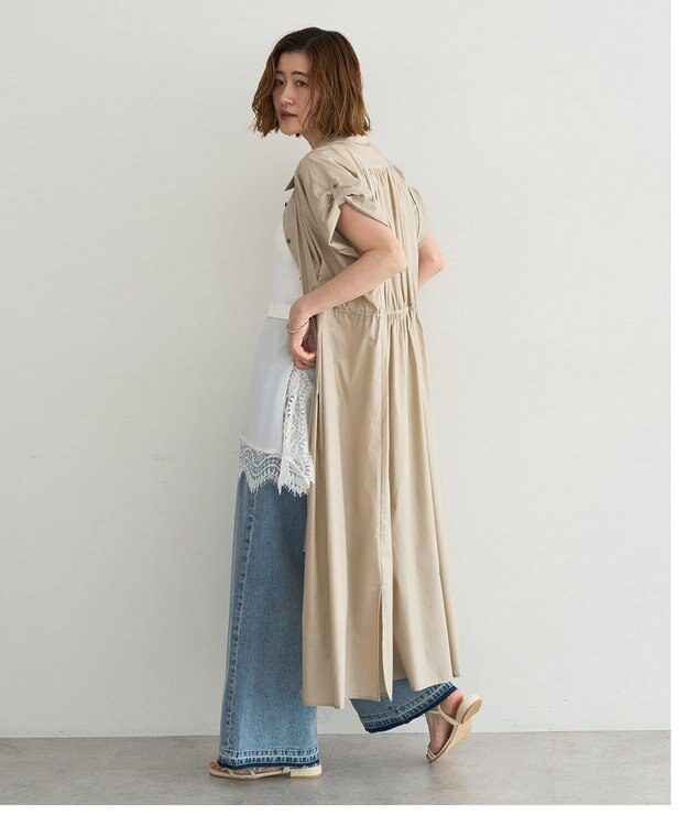 YECCA VECCA 2wayアシメデザインノースリーブブラウス Off White