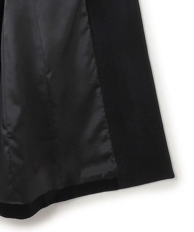 JOSEPH HOMME 【WEB限定】グロッシーウール　ダブルブレストチェスターコート ブラック系