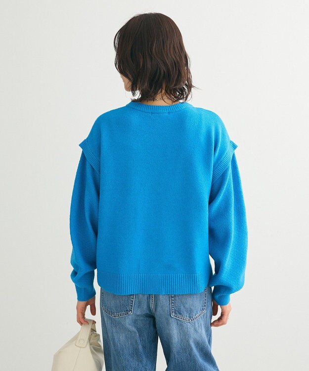 Green Parks 袖かのこニットプルオーバー Pink