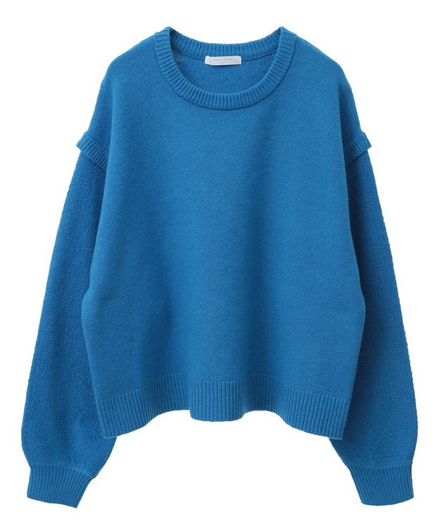 Green Parks 袖かのこニットプルオーバー Pink