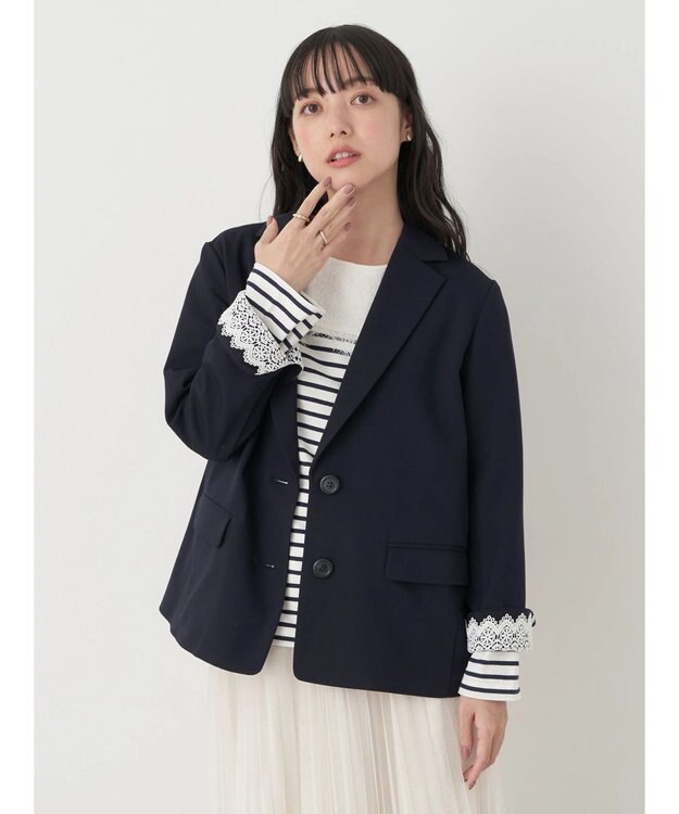 earth music&ecology シングルテーラードジャケット Navy