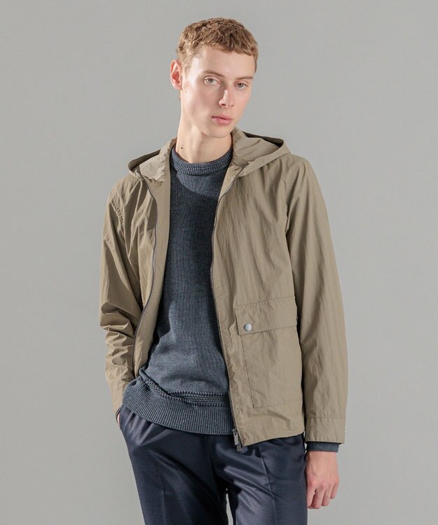 JOSEPH HOMME 【LEON 掲載】ブライトナイロンシャンブレー　スプリングブルゾン ベージュ系