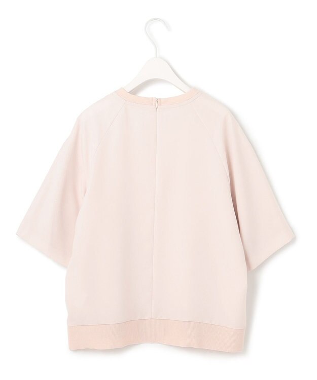 ICB 【新色追加・洗える】 FluidBackSatin Tブラウス ピンクベージュ系