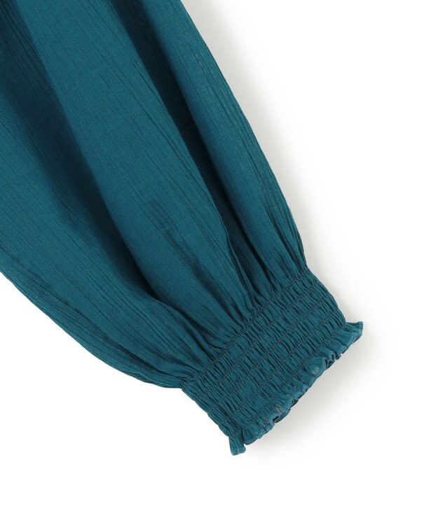 23区 【SLOW/一部店舗限定】コットンクレープ ブラウス ダルブルー系