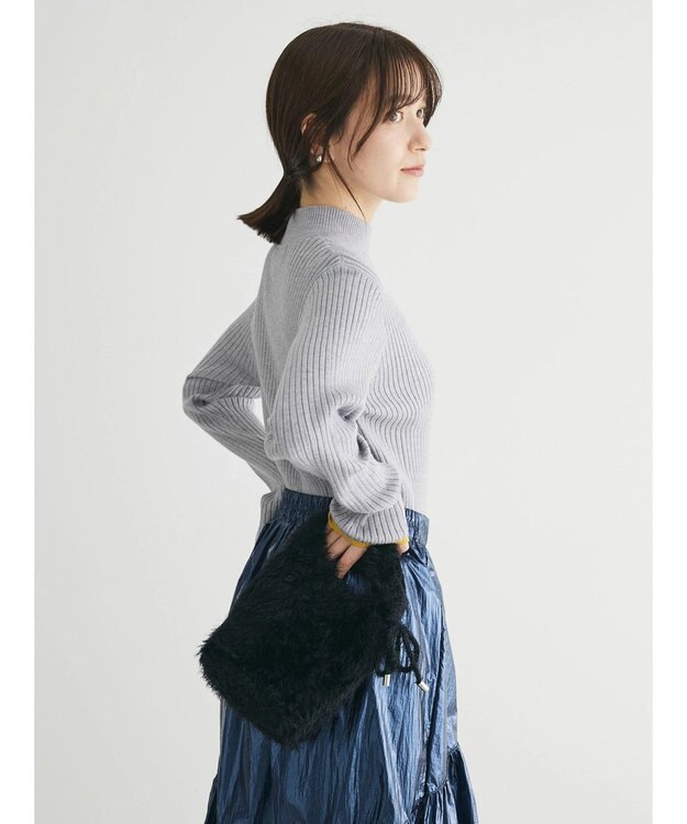 Green Parks ・ＥＬＥＮＣＡＲＥ　ＤＵＥ　ハイショクリブハイネックニット Gray Mixture