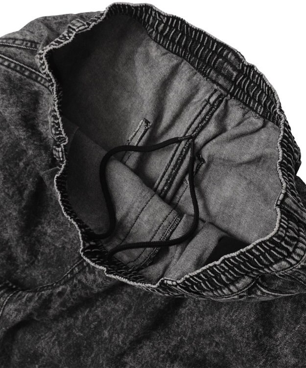 WEGO 【ユニセックス着用ITEM】デニムイージーカーゴパンツ デニムブラックソノタ