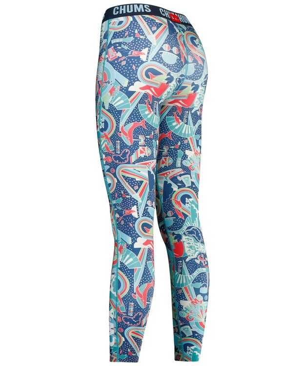 CW-X 【WOMEN】 レディススポーツタイツ CHUMS (チャムス)コラボ 脚スッキリ。動き軽やか。 吸汗速乾 LNY300 /ワコール グリーン