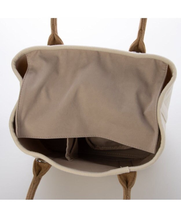 UNBILLION カシュカシュ cachechche / メルトン風パーテーショントート キャメルミックス