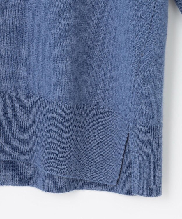 J.PRESS LADIES 【洗える・WEB限定カラーあり】CASHMERE BLEND ハイネック ニット サックスブルー系