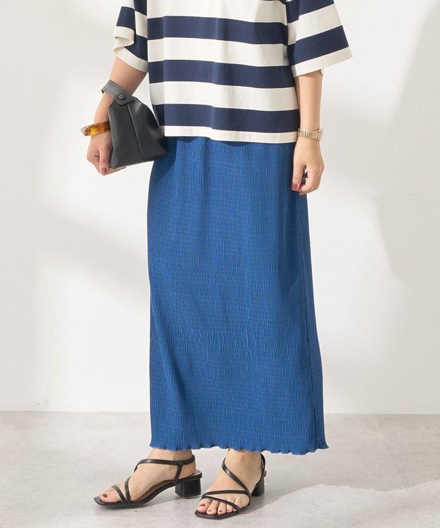 AMERICAN HOLIC ワッシャープリーツタイトスカート Deep Blue