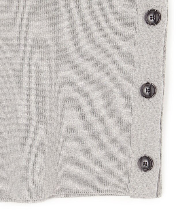 UNFILO 【洗える】サイドボタンニットベスト グレー