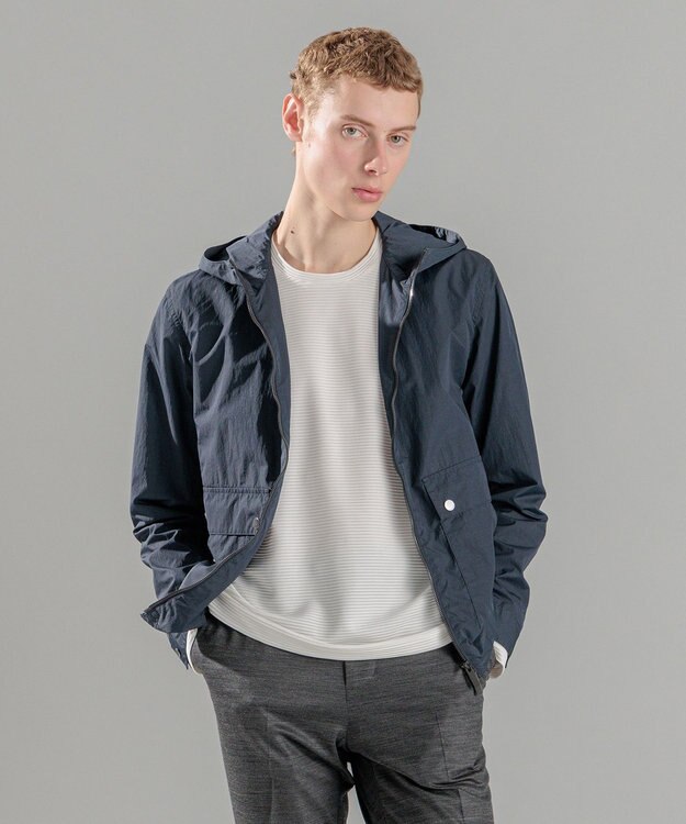 JOSEPH HOMME 【LEON 掲載】ブライトナイロンシャンブレー　スプリングブルゾン ネイビー系