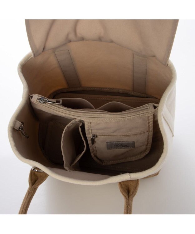 UNBILLION カシュカシュ cachechche / メルトン風パーテーショントート キャメルミックス