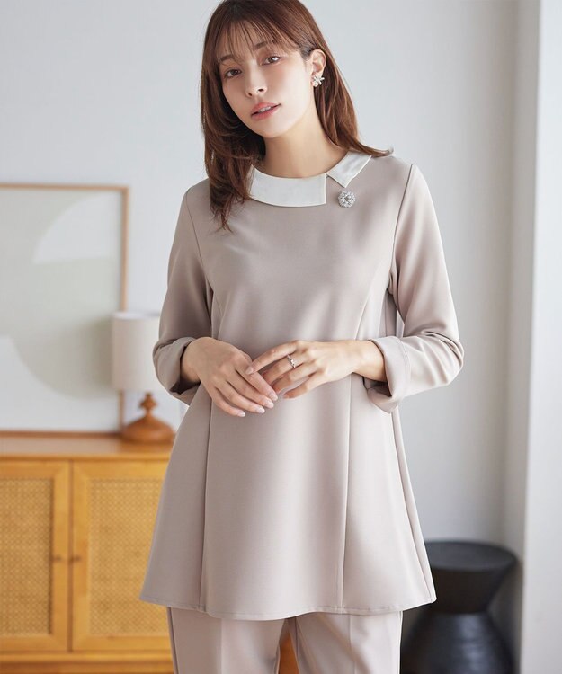 Tiaclasse リーフパールブローチ シルバー