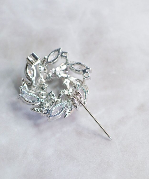 Tiaclasse リーフパールブローチ シルバー