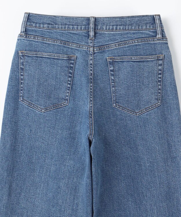 NAVE 【ReNAVE　洗える】ワイドストレッチデニム ブルー