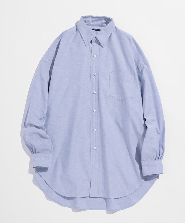 LENO OXFORD SHIRTS《UNISEX》オーバーサイズレギュラーカラーシャツ SAXE BLUE